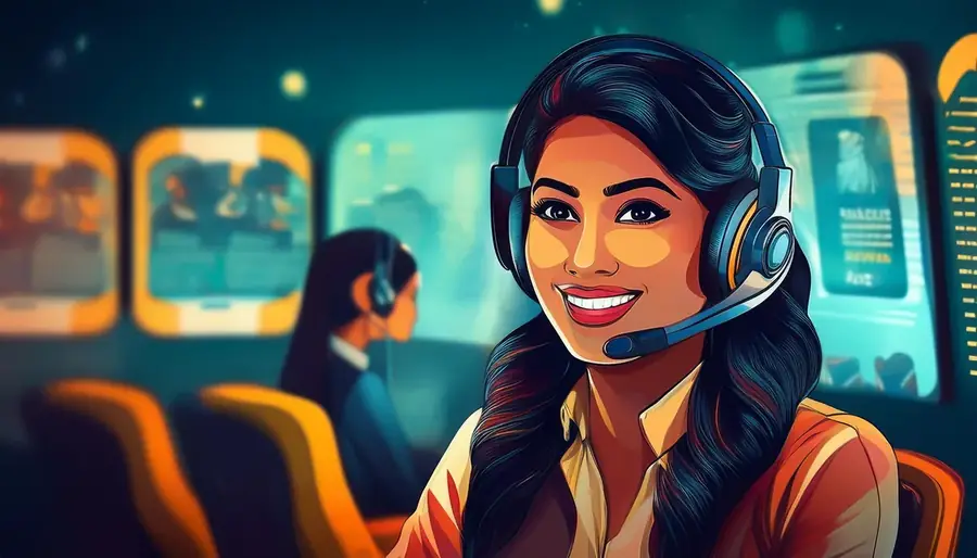 Tigerexch customer care support agent with headset helping players 24x7