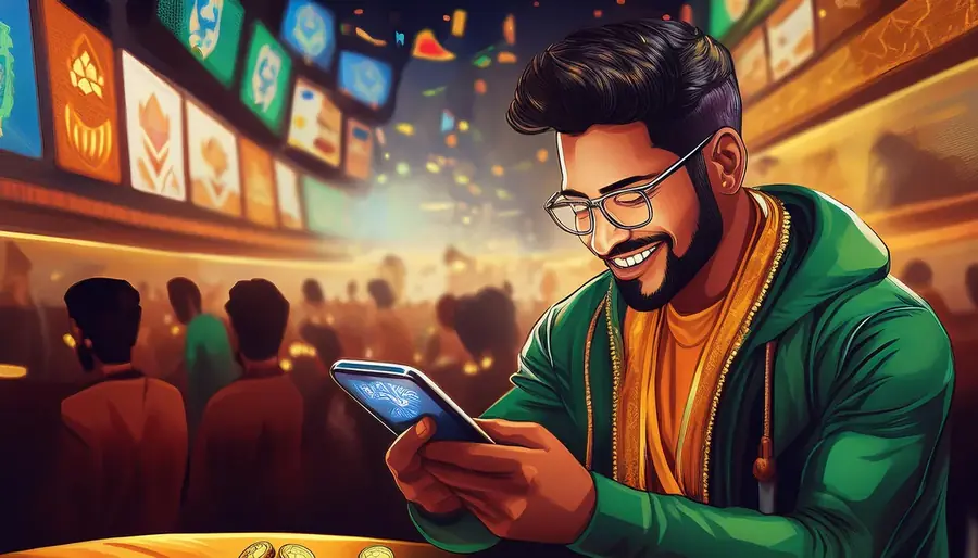 Player signing in to Tiger Exchange login ID on a smartphone