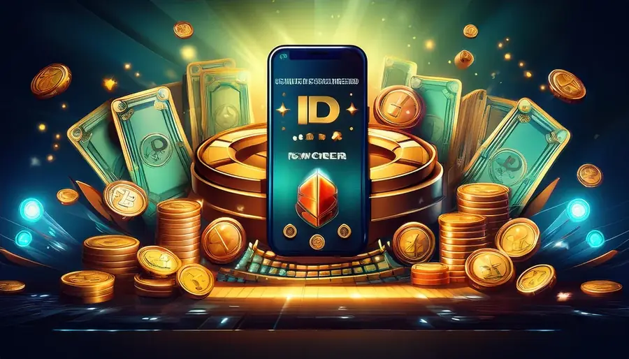 Tigerexch ID golden membership on mobile phone with casino chips