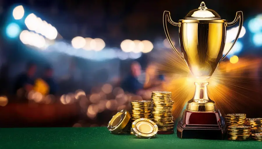 Tigerexch VIP gold trophy with premium casino chips